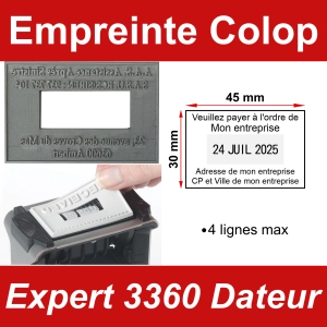 Empreinte Colop Expert 3360 Dateur