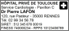 Tampon professionnel Hôpital 7 lignes/logo empreinte