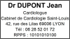 Tampon professionnel Cardiologue 6 lignes empreinte