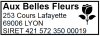 Tampon Fleuriste 4 lignes/logo empreinte