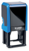 Tampon encreur Logo carré Boitier Bleu