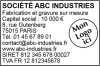 Tampon Professionnel avec logo 60x40mm empreinte