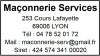 Tampon professionnel Maçonnerie 6 lignes empreinte