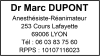 Tampon professionnel Anesthésiste 6 lignes empreinte