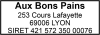 Tampon boulangerie 4 lignes empreinte