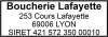 Tampon boucherie 4 lignes empreinte