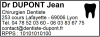 Tampon éco Dentiste 6 lignes/logo empreinte