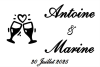 Tampon personnalisé Mariage 60x40mm empreinte