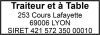 Tampon traiteur 4 lignes empreinte