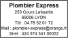 Tampon professionnel plombier 6 lignes empreinte