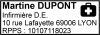 Tampon Infirmière 4 lignes/logo empreinte