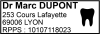 Tampon Dentiste 4 lignes/logo empreinte