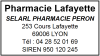 Tampon professionnel Pharmacie 6 lignes empreinte