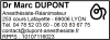 Tampon Anesthésiste 6 lignes/logo empreinte