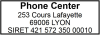 Tampon Magasin Téléphonie 4 lignes empreinte