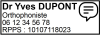 Tampon Orthophoniste 4 lignes/logo empreinte