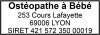 Tampon ostéopathe 4 lignes empreinte
