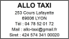 Tampon professionnel Taxi 6 lignes empreinte