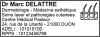 Tampon Dermatologue 7 lignes/logo empreinte