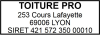 Tampon Couvreur 4 lignes empreinte