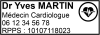 Tampon Cardiologue 4 lignes/logo empreinte