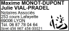Tampon professionnel Notaire 7 lignes/logo empreinte