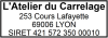 Tampon Carreleur 4 lignes empreinte