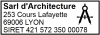 Tampon Architecte 4 lignes/logo empreinte