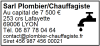 Tampon professionnel Plombier/Chauffagiste 7 lignes/logo empreinte