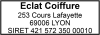 Tampon Coiffeur 4 lignes empreinte
