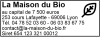 Tampon éco Magasin Bio 6 lignes/logo empreinte