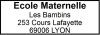 Tampon école maternelle 4 lignes empreinte
