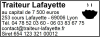 Tampon éco Traiteur 6 lignes/logo empreinte