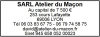 Tampon Maçonnerie 7 lignes empreinte