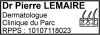 Tampon Dermatologue 4 lignes/logo empreinte
