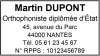 Tampon professionnel Orthophoniste 6 lignes empreinte