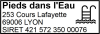 Tampon Pisciniste 4 lignes/logo empreinte