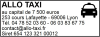 Tampon éco Taxi 6 lignes/logo empreinte