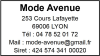 Tampon professionnel Magasin Vêtements 6 lignes empreinte