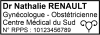 Tampon Gynécologue 4 lignes/logo empreinte