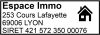 Tampon Agence Immobilière 4 lignes/logo empreinte
