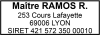 Tampon avocat 4 lignes empreinte
