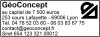Tampon éco Géomètre Expert 6 lignes/logo empreinte