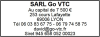 Tampon VTC 7 lignes empreinte