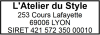Tampon Magasin Vêtements 4 lignes empreinte