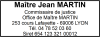 Tampon Commissaire de Justice 6 lignes empreinte